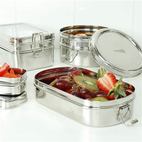 non toxic stainless steel lunch box|steel lunch box 4 containers.